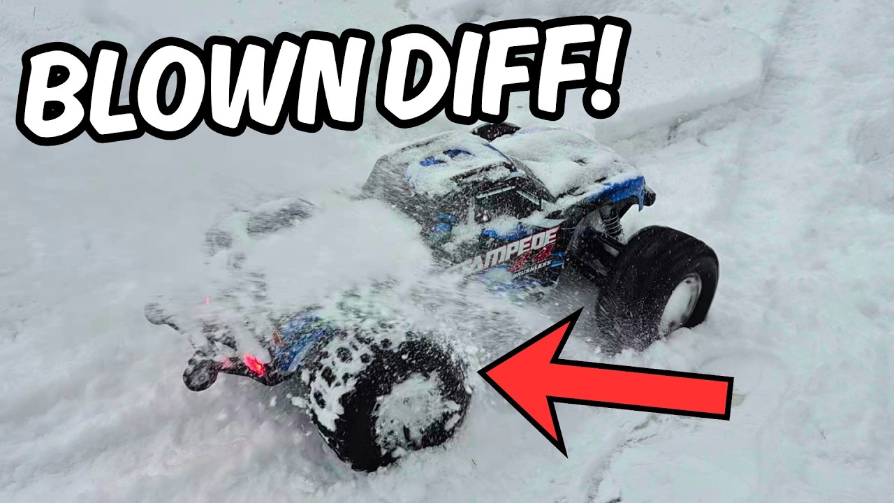 Snow Bash Rear Diff Destroyed - Traxxas Stampede 4x4 BL2S