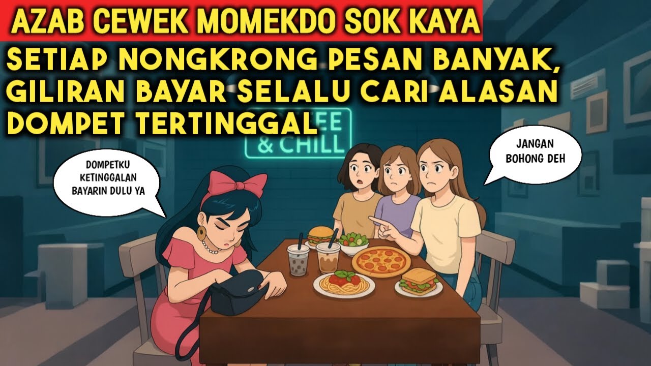 AZAB CEWEK MOMEKDO  SETIAP NONGKRONG PESAN BANYAK, GILIRAN  BAYAR CARI ALASAN DOMPET TERTINGGAL