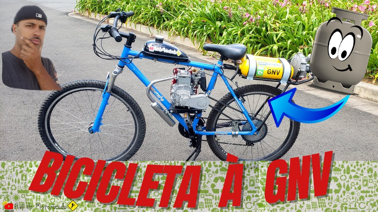 A BIKE À GÁS - GNV - A primeira do Brasil, só com o Rei da Motorizada