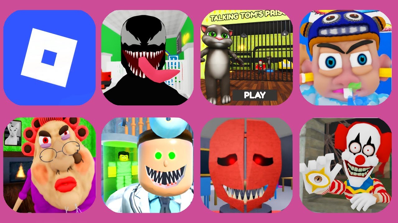 ROBLOX HARD MODE.ESCAPE THE FREAKY VENOM.talking Tom's Prison.Baby Timmy's Daycare Escape update new