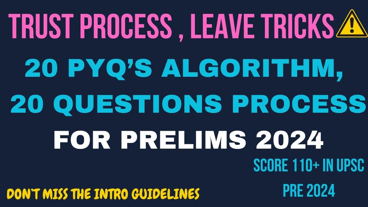 20  DIFFERENT TYPES OF QUESTIONS APPROCH FOR PRELIMS 2024