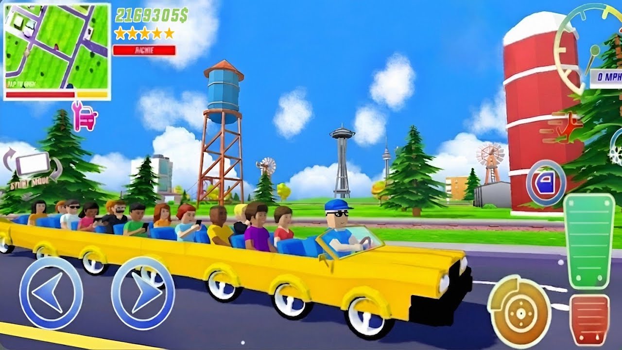 Jack Drives the World's LONGEST Taxi! 😂 | Dude Theft Wars