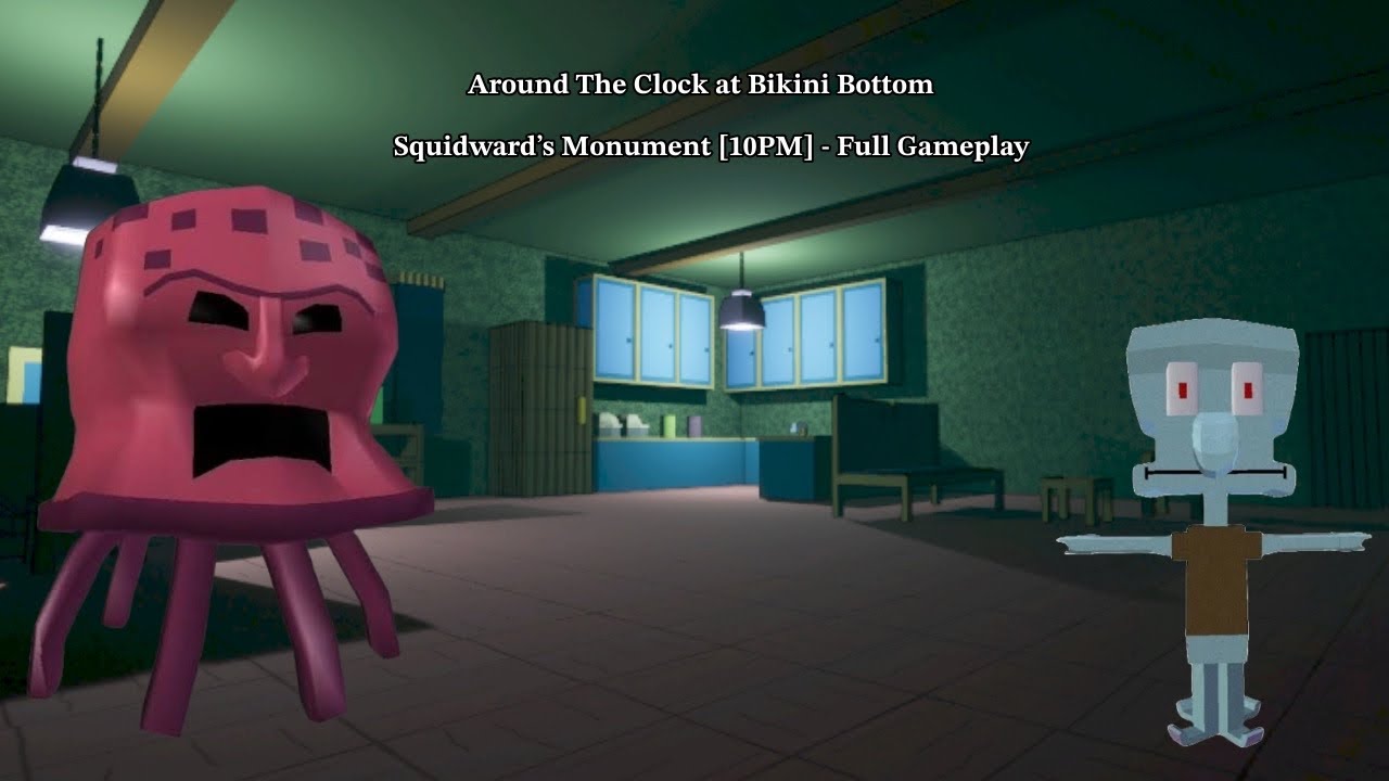 Around The Clock at Bikini Bottom: Squidward’s Monument [10PM] - Full Gameplay
