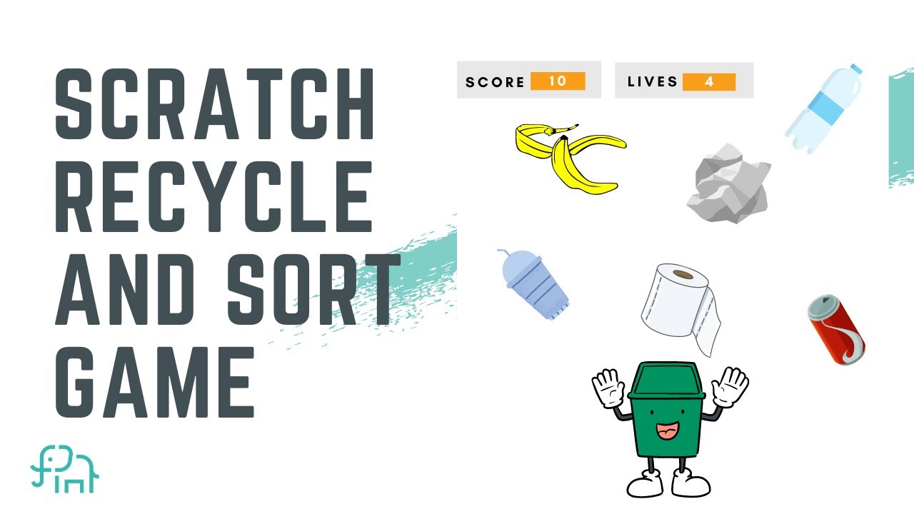 Scratch Recycle and Sort Game | Beginner Scratch Tutorial