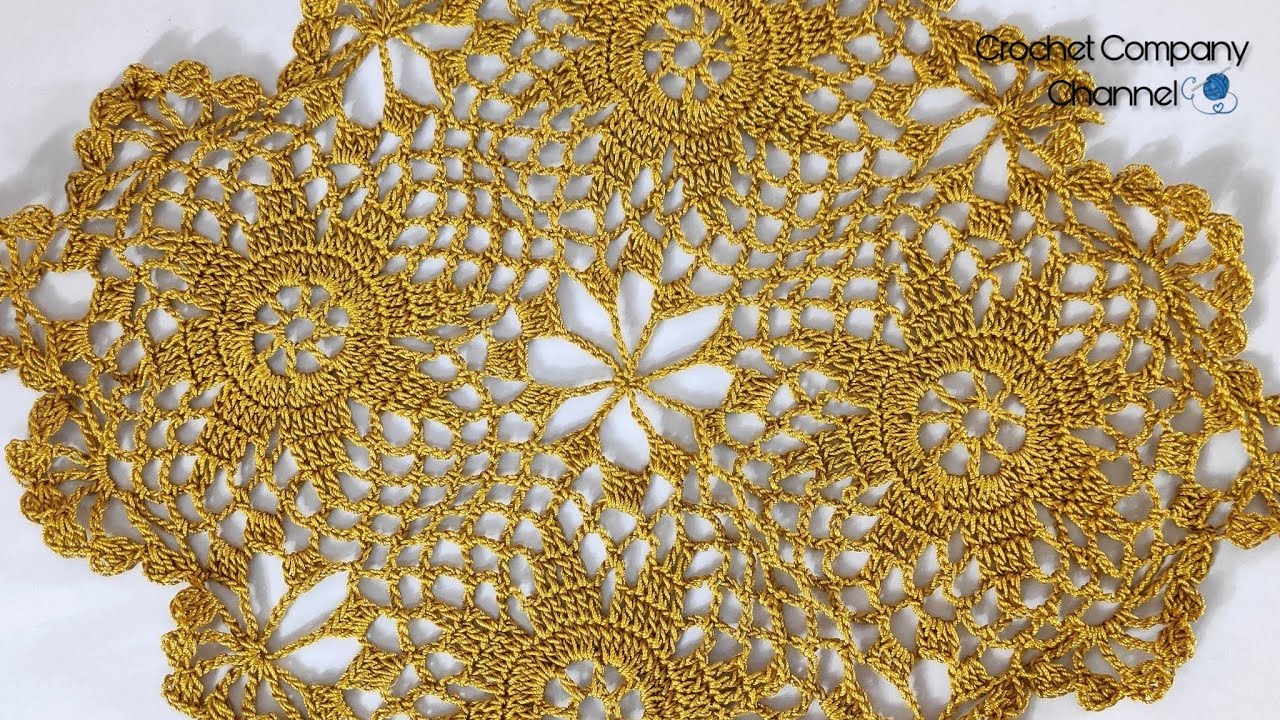 مفرش كروشيه وحدات مع شرح طريقه التشبيك (الجزء الثانى) _ (How to Crochet easy Doily (Part 2