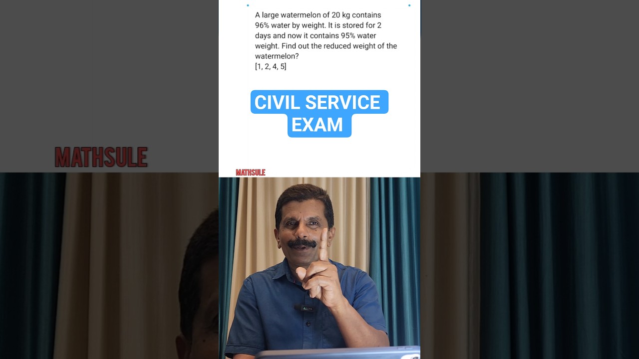CSAT PSC RRB SSC UPSC NMMS USS maths question