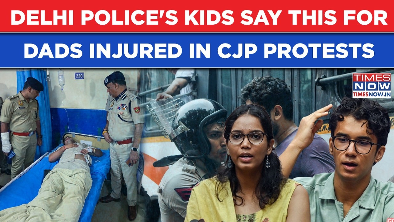 Delhi Police Officials' Kids Get Emotional After Dads Thrashed In CJP Protests, Watch Their Appeal