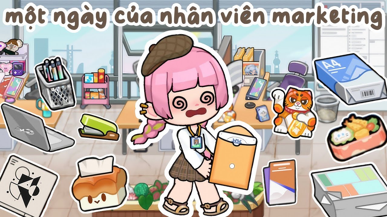 Một Ngày Của NHÂN VIÊN MARKETING Trong Game World 💼👩🏼‍💻✨ | Bơ Channel