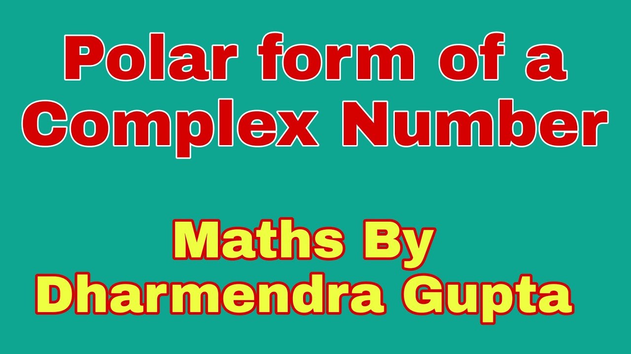Polar form of a complex number