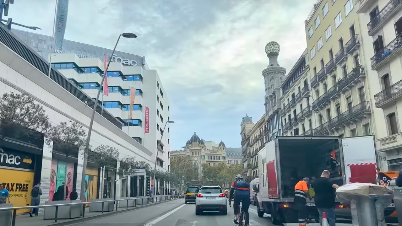 Driving Around Barcelona, Spain - 4K