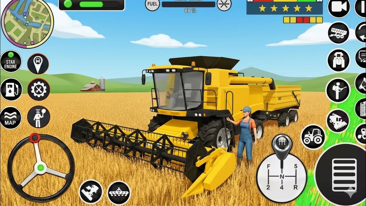 Modern Tractor Farming Driving Simulator 3D-New Tractor Game 2026 Android Gameplay 