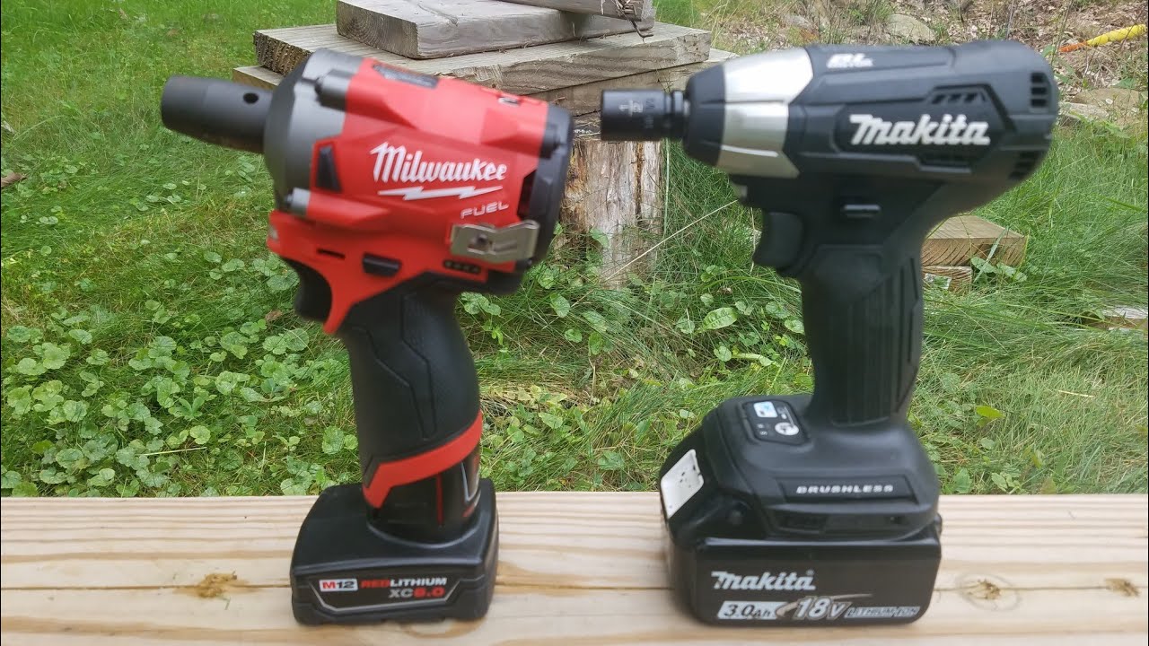Milwaukee M12 Fuel Stubby vs. Makita 18v Sub-Compact Impact Wrench Lag Bolt Face Off