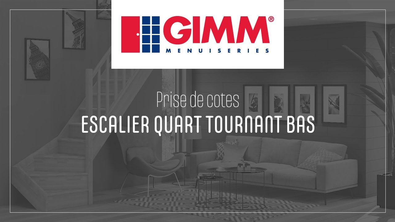 Tuto Prise de cotes d'un escalier quart tournant bas - GIMM Menuiseries