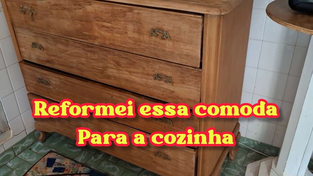 VEM VER O QUE FIZ COM ESSA COMODA