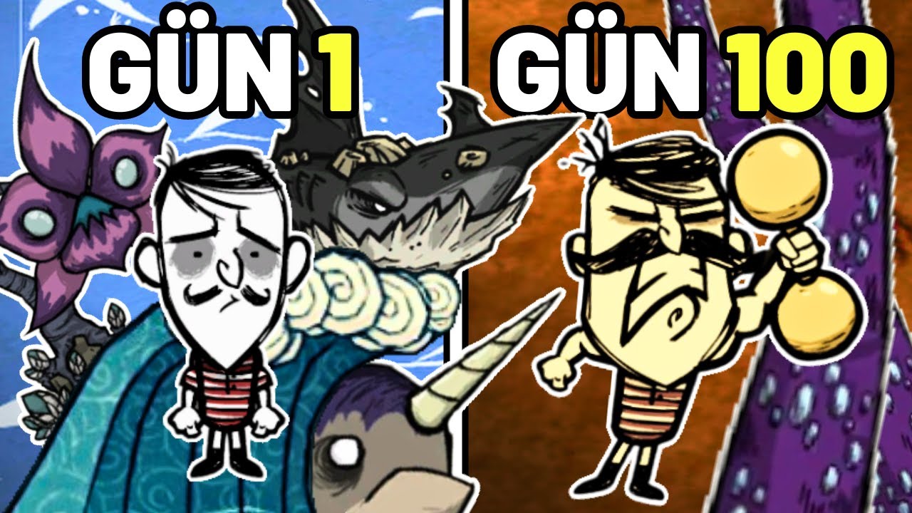 Okyanus Üssünde 100 GÜN Hayatta Kaldım | Don't Starve Together