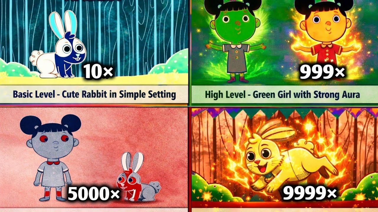 Rabbit & girl 🐇🐞 super simple songs| colors effect #999999xspeed #klaskycsupoeffects @MovieMindlab 