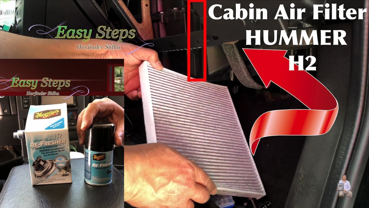 Как заменить салонный фильтр на HUMMER H2 | Расположение салонного фильтра на HUMMER H2