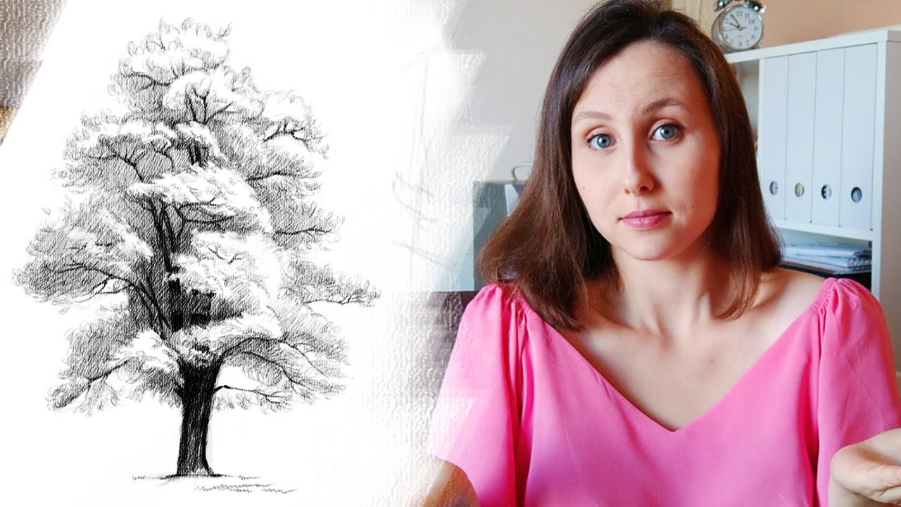 Как нарисовать дерево карандашом поэтапно для начинающих. Урок рисования