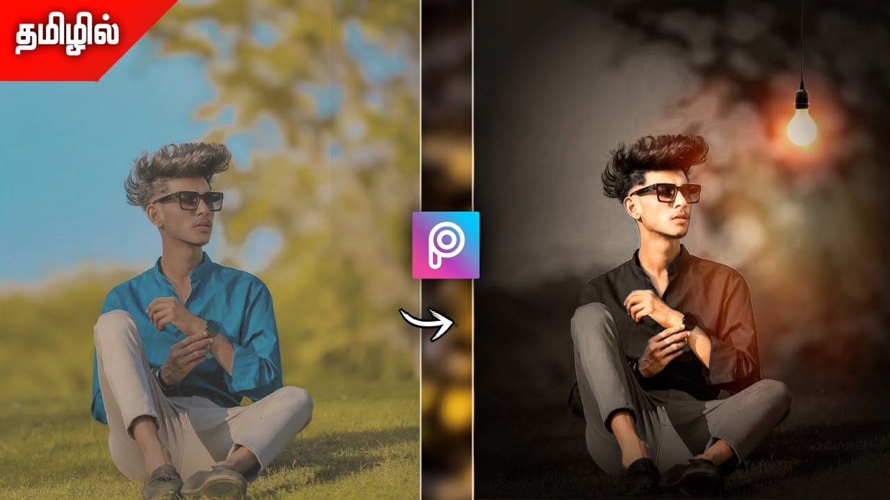 Picsart light bulb effect photo editing,  how to edit light bulb effect in picsart