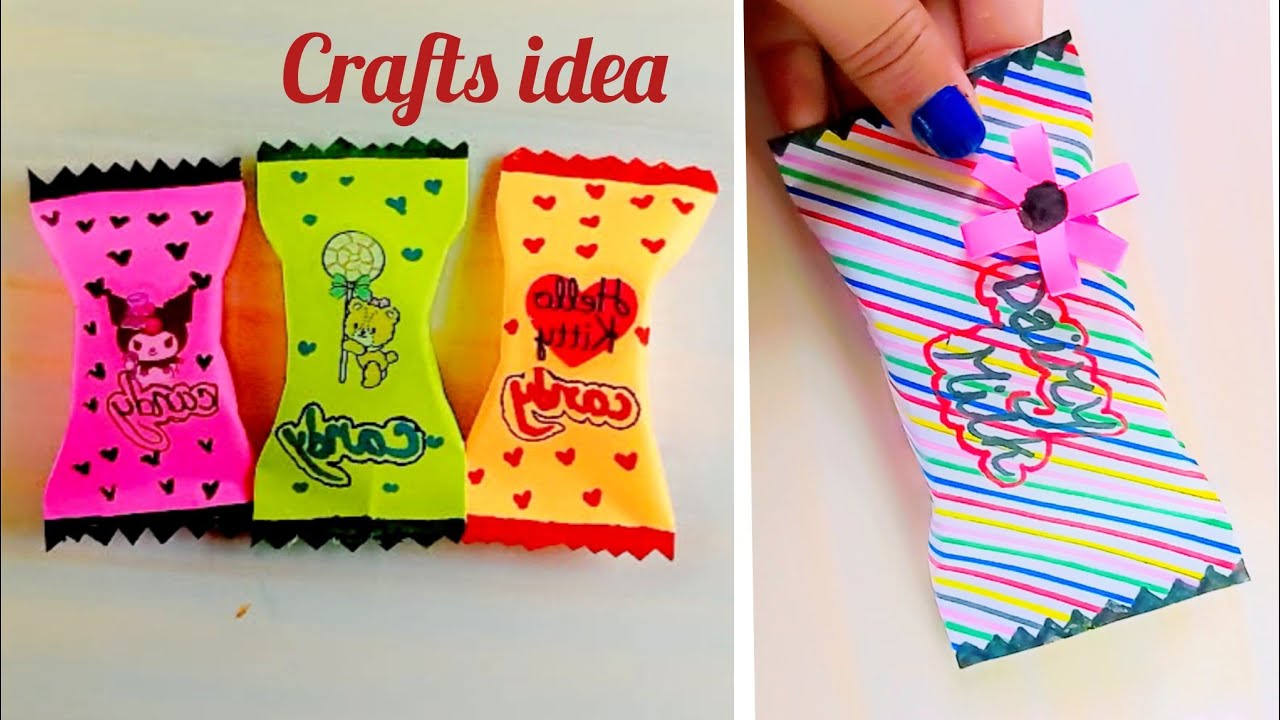 DIY chocolate gifts packet tutorial||Paper make cute candy crafts idea||