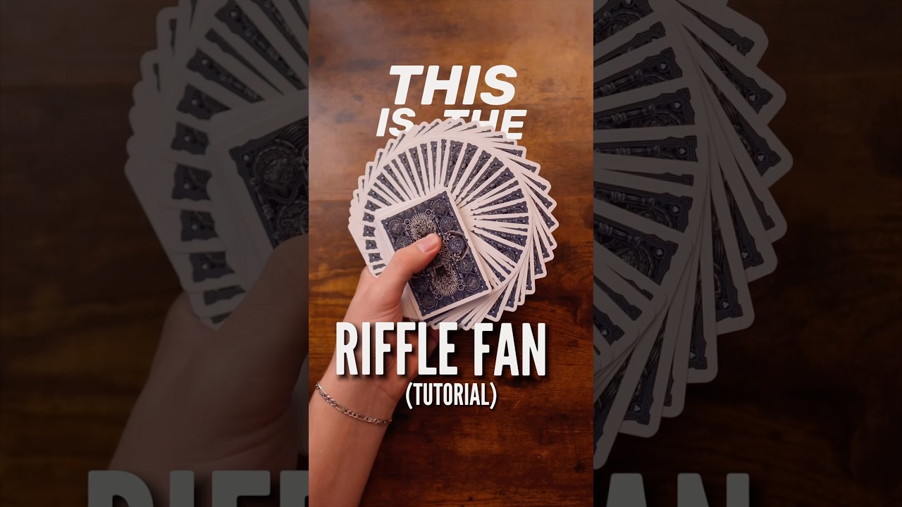 Learn The Riffle Fan! Cardistry Tutorial 😮 #tutorial #shorts #fyp #viralvid #cards #shuffle
