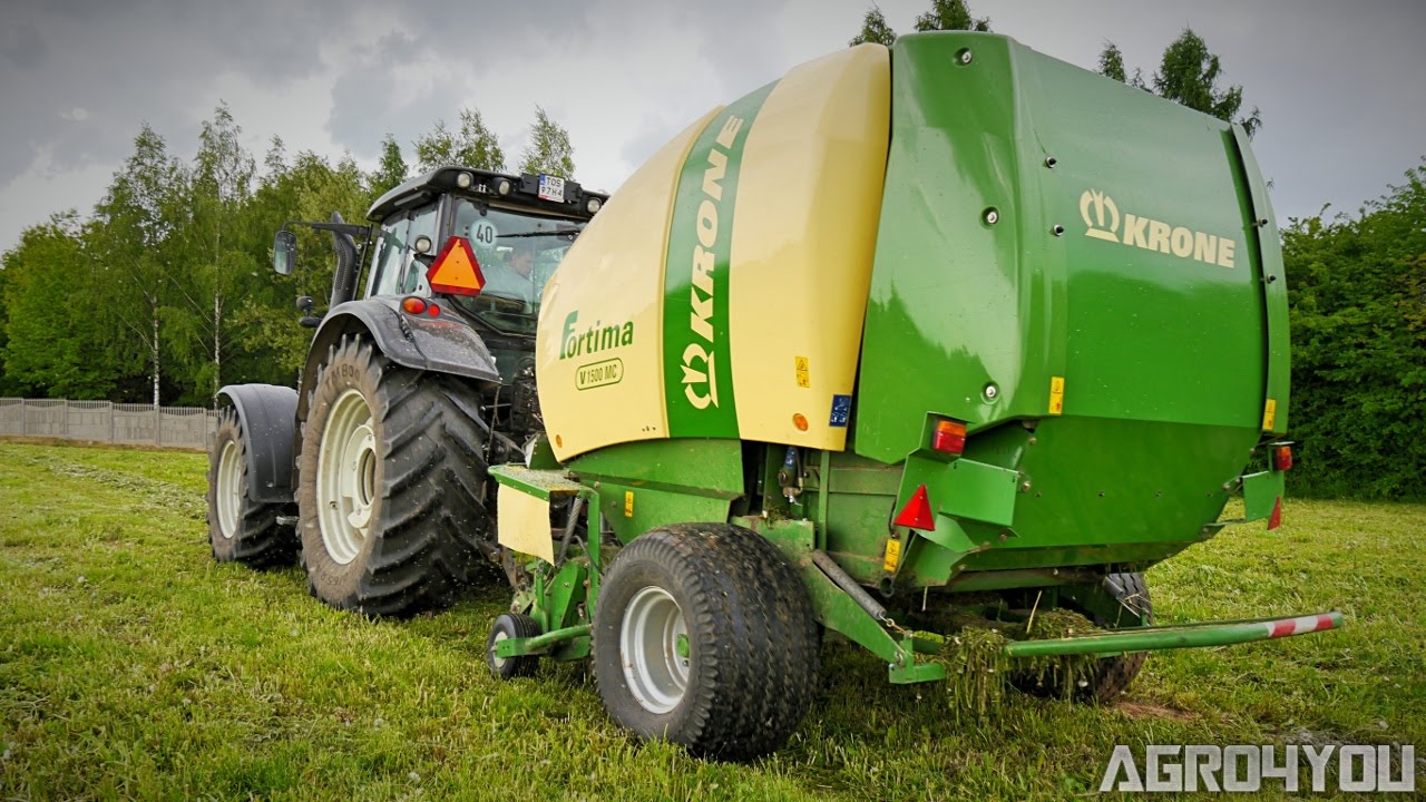 Sianokiszonka 2016 Zbiór i owijanie w deszczu [GoPro4] Wtopy 2x Zetor 9540 5341 Valtra T153 & Krone