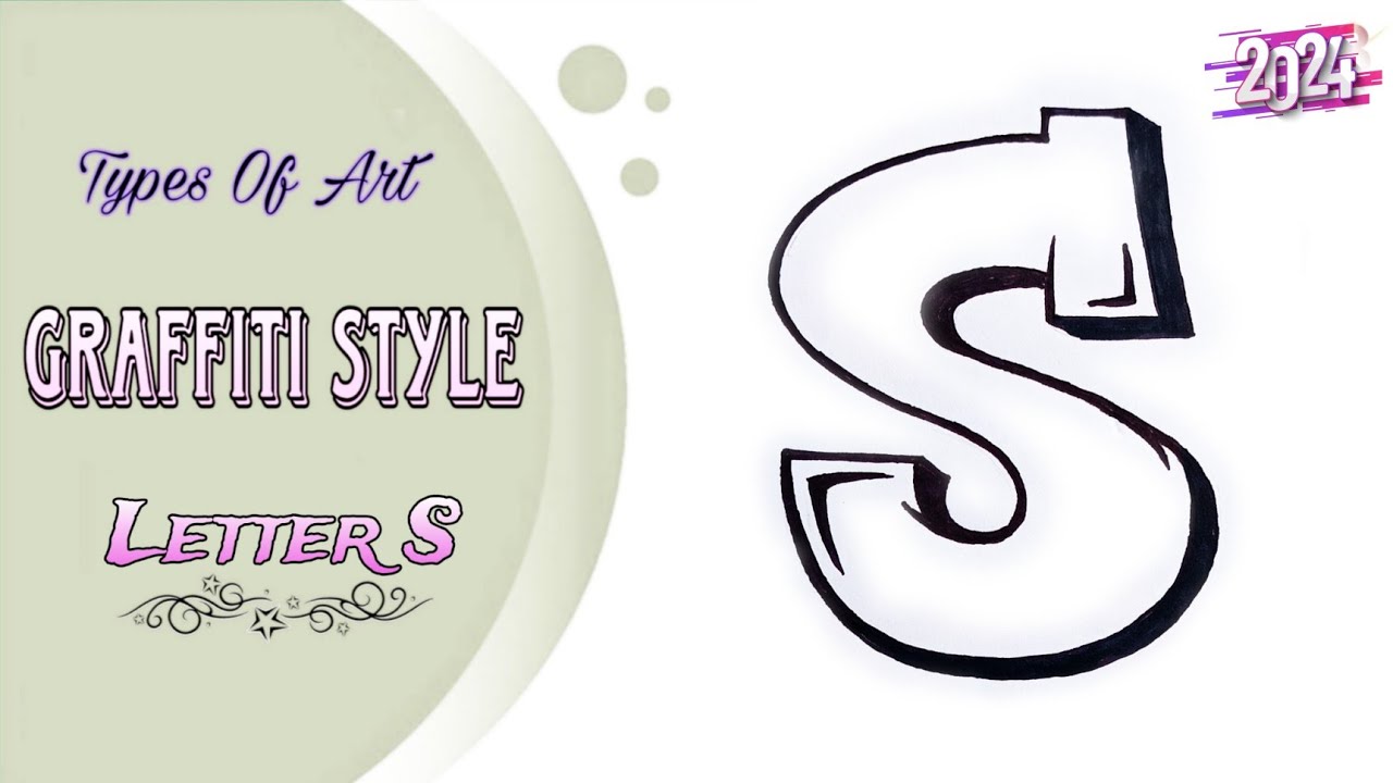 Graffiti Style Letter s / How to Draw the Letter S in Graffiti Style - easy  @SouvikArtWorlds