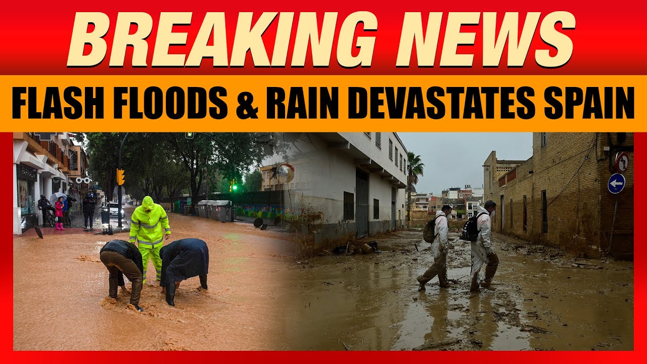 Spain Floods: Cars Swept Away & Evacuations in Malaga amid Flash Floods & Torrential Rains | News9