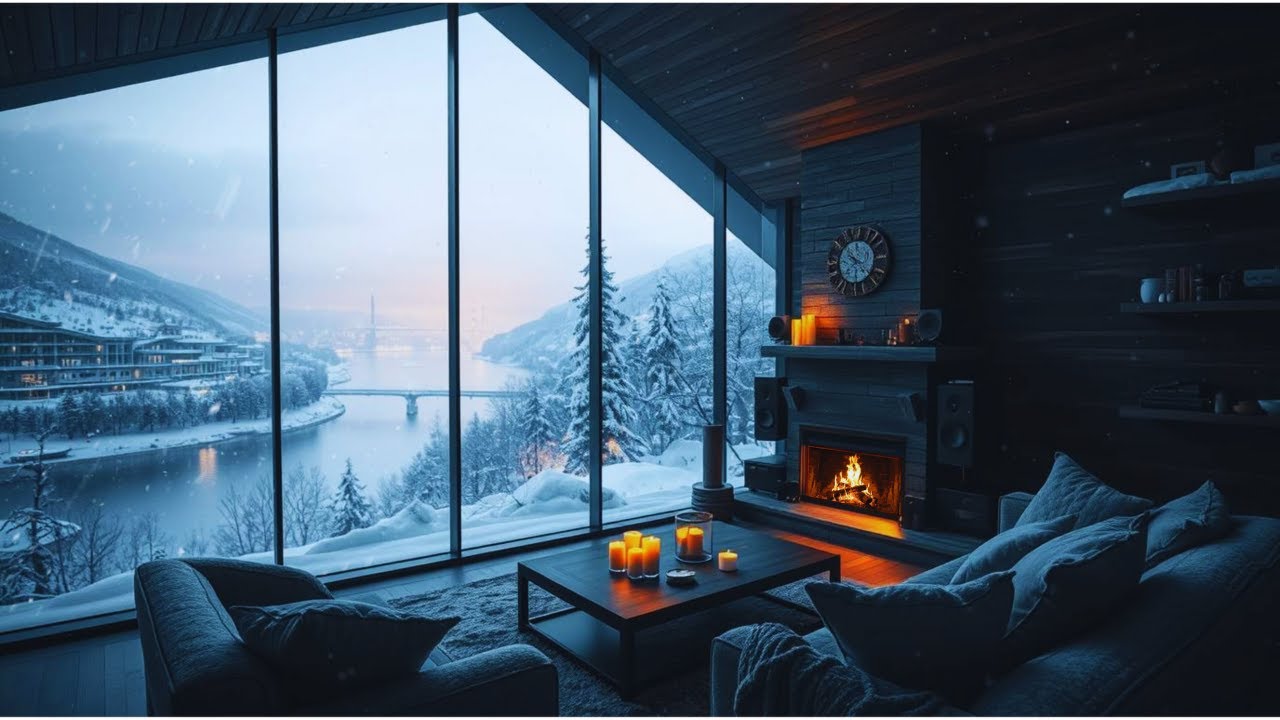 Winter Jazz Cabin ☕ Cozy Music for Peaceful Sleep S2