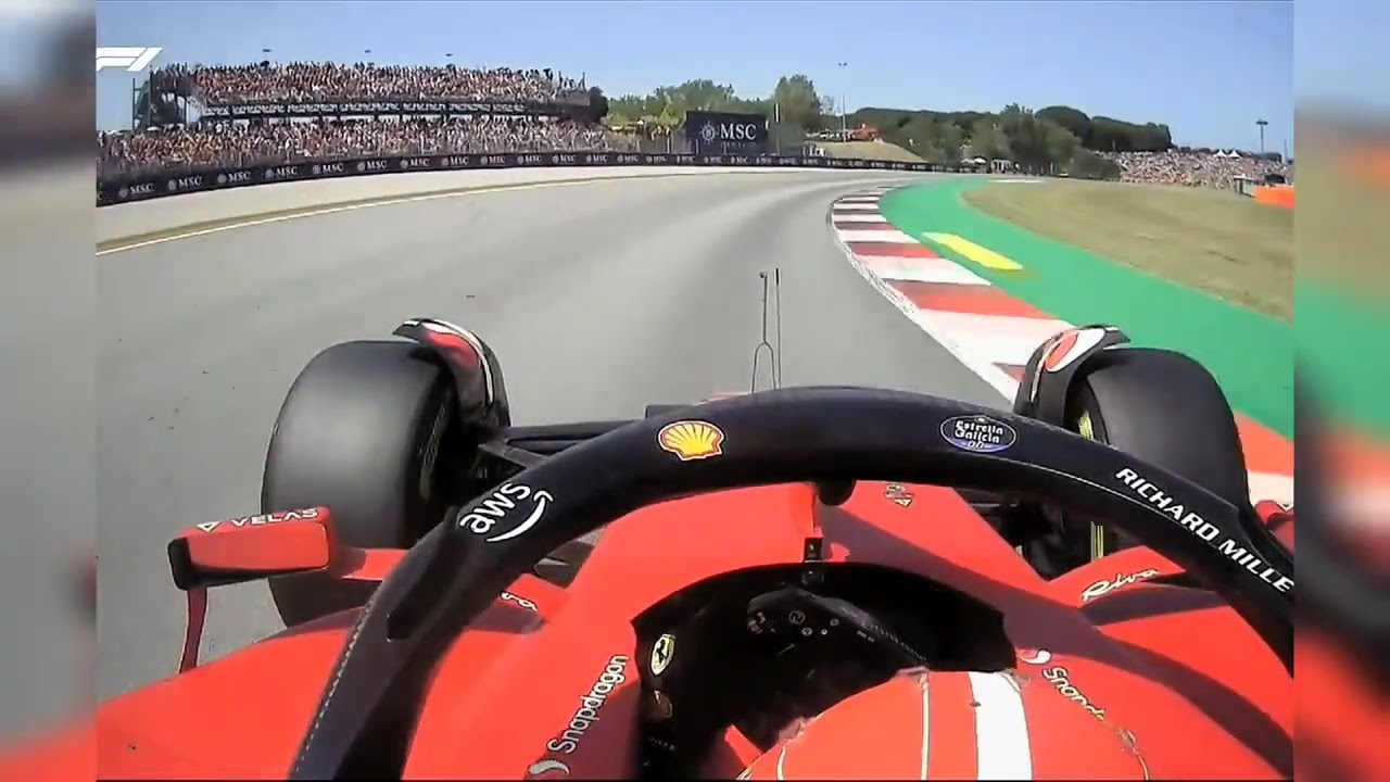 Leclerc Spain 2022 engine cutoff
