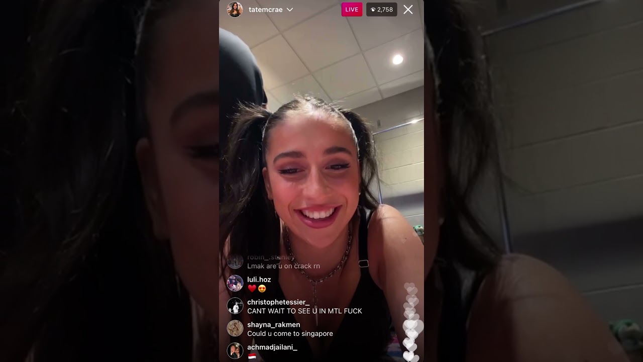 Tate McRae FULL Instagram live 12/13/21