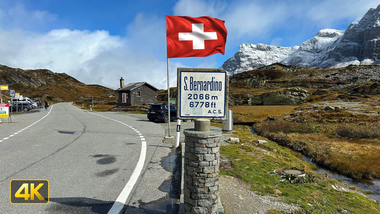 Driving the San Bernardino Pass in the Swiss Alps, Switzerland 🇨🇭