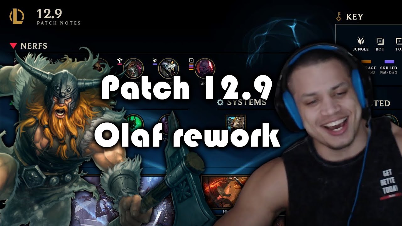 Tyler1 reacts to 12.9 Patch Notes and Olaf Rework