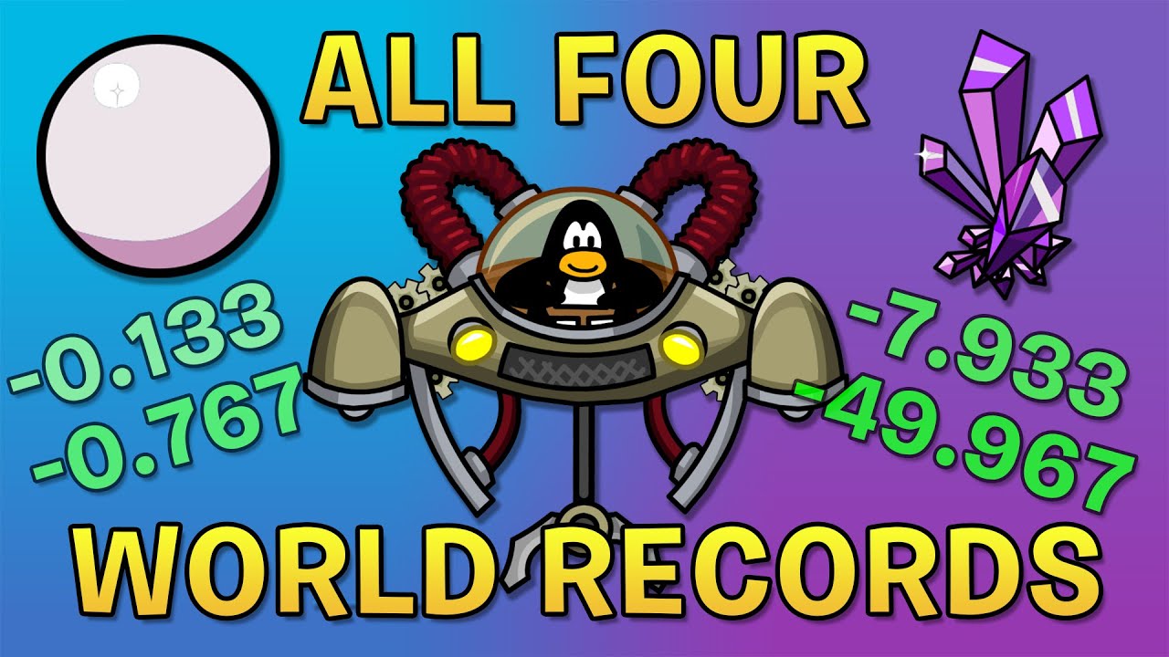 Club Penguin Aqua Grabber - Speedrun World Record Sweep!