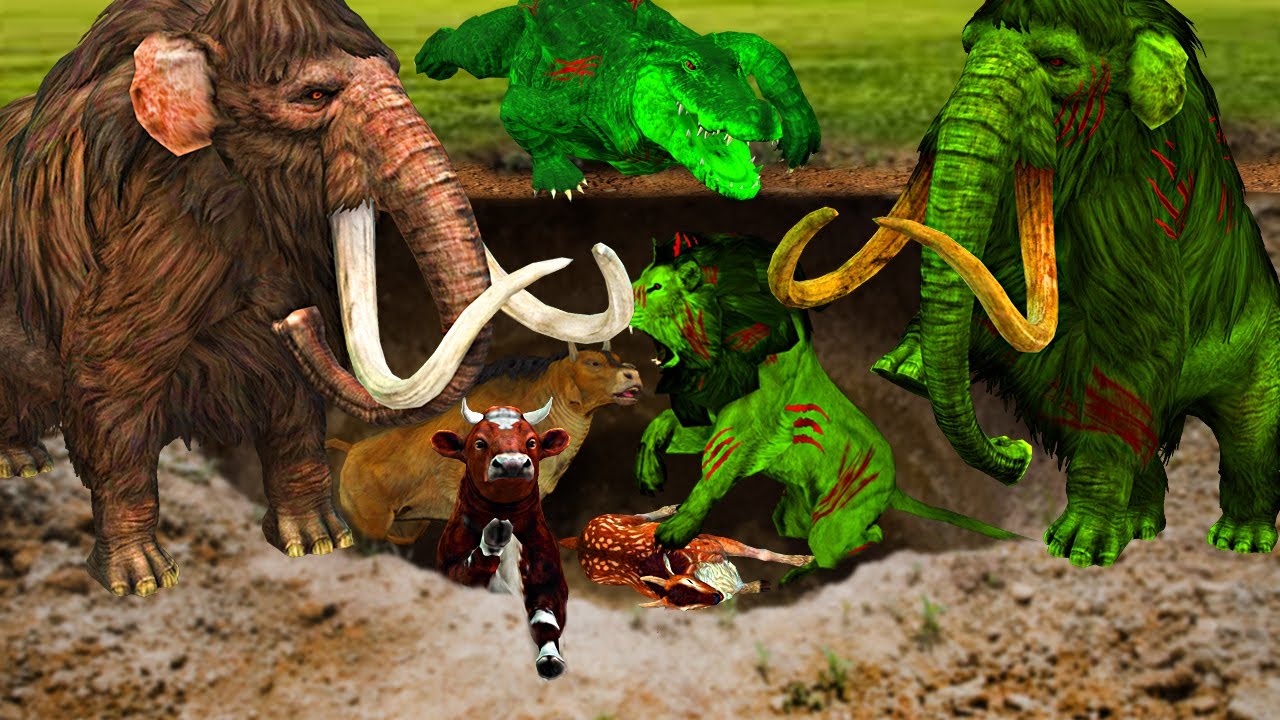 Woolly Mammoth VS Zombie Mammoth Fight