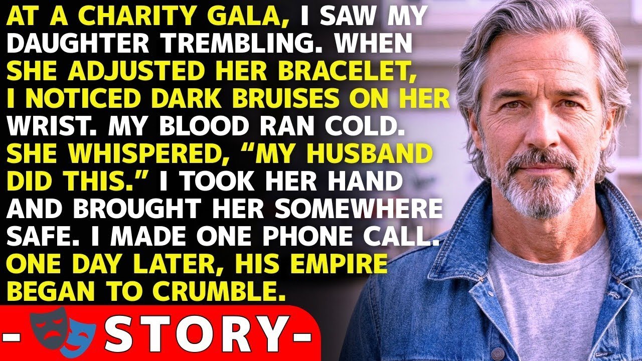 At a charity gala, My daughter's whispered, ''Dad...'' when I saw the bruises on her my blood boiled
