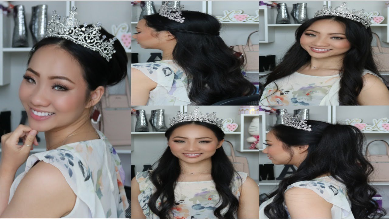 EASY hairstyles while wearing TIARA | MaiMoments