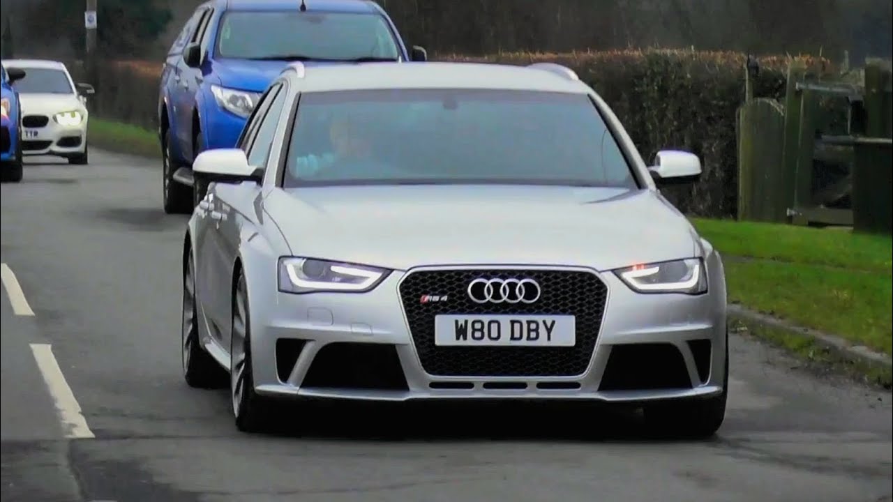 Звуки ускорения и ограничителя Audi RS4 B8!!