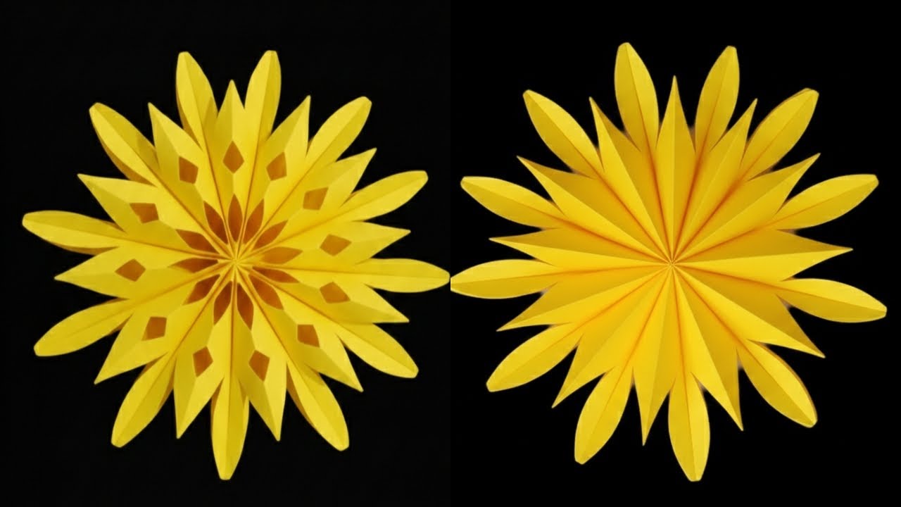 AMAZING DIY 3D HOME DECOR#snowflakes#wintercrafts#holidaycraft#paperflowerwallhanging 