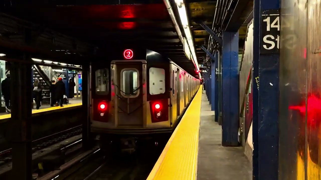 MTA New York City Subway Flatbush Av Bound Bombardier R142 (2) Express Train @ 14 St