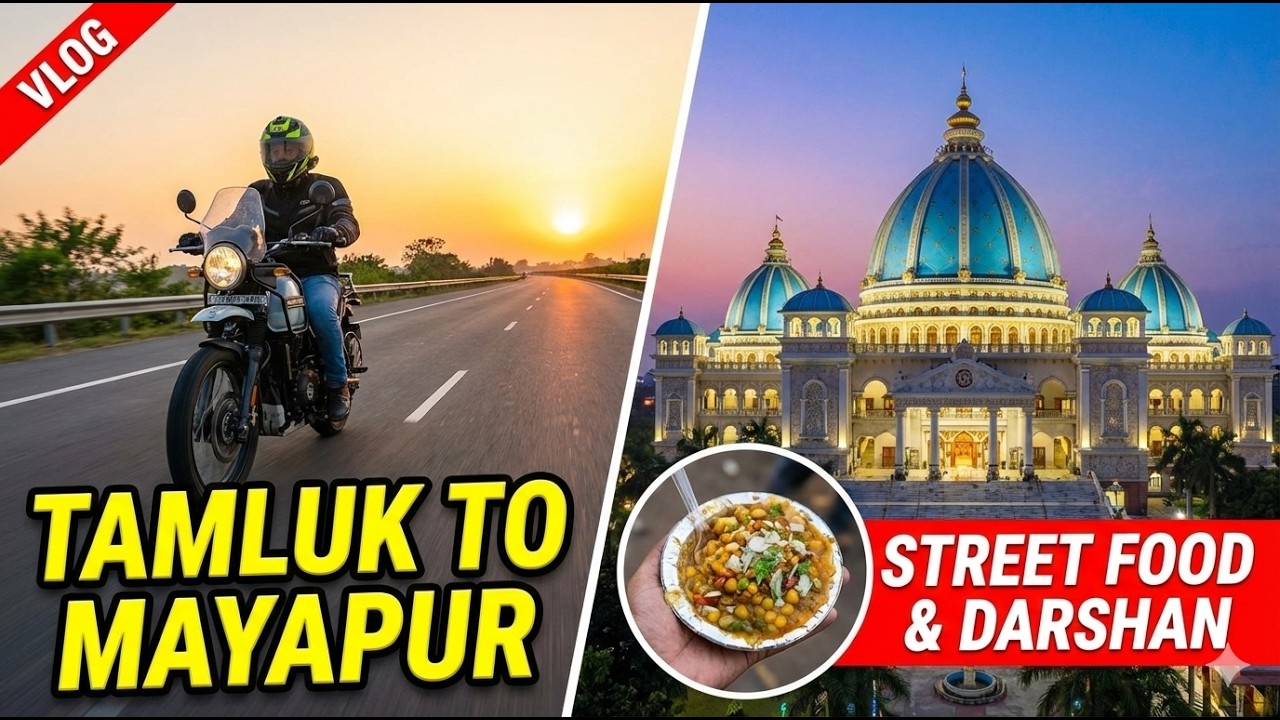 World's BIGGEST Temple Visit! 🏍️ Tamluk to Mayapur Bike Trip