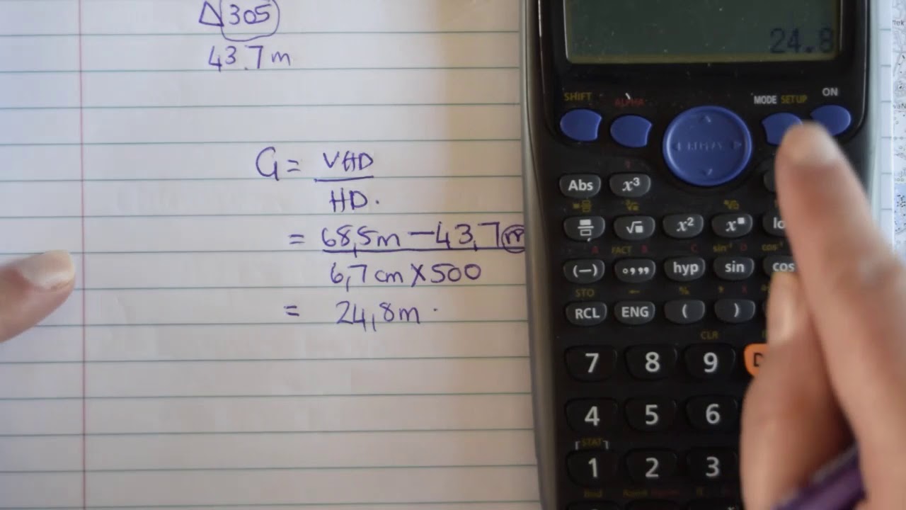 Geography Mapwork: How to calculate the gradient