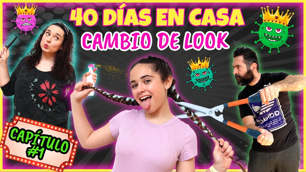 ⛔️ 40 DÍAS en CASA: CAPÍTULO #1 ¡CAMBIO de LOOK a CLODETT! TRENZAS de COLOR 👨‍👩‍👧 FAMILIA CLODETTAMI