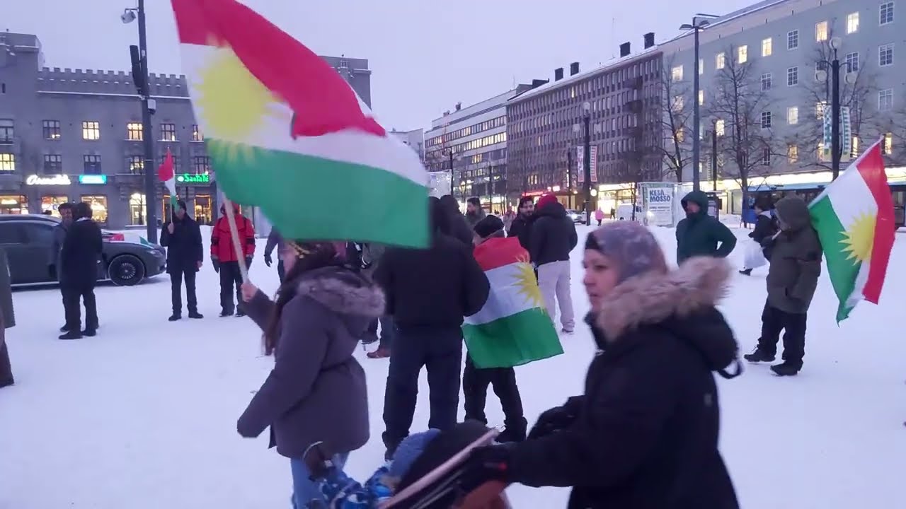 Kurdit mielenosoitus, 28.1.2026 Lahti FINLAND 