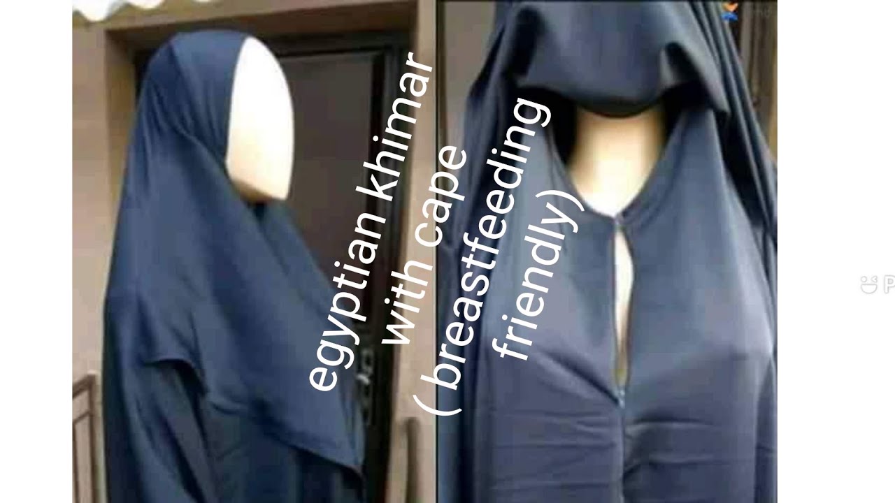 Egyptian khimar /jilbab with cape (breastfeeding friendly)(cutting and stitching)
