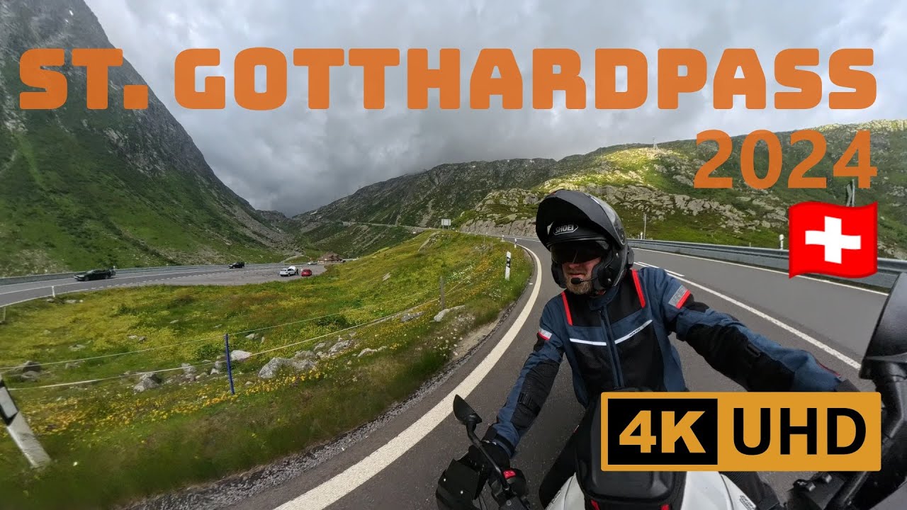 2024 [The old Road] St. Gotthardpass Switzerland - Airolo, Andermatt to Wassen by Motorbike in 4K