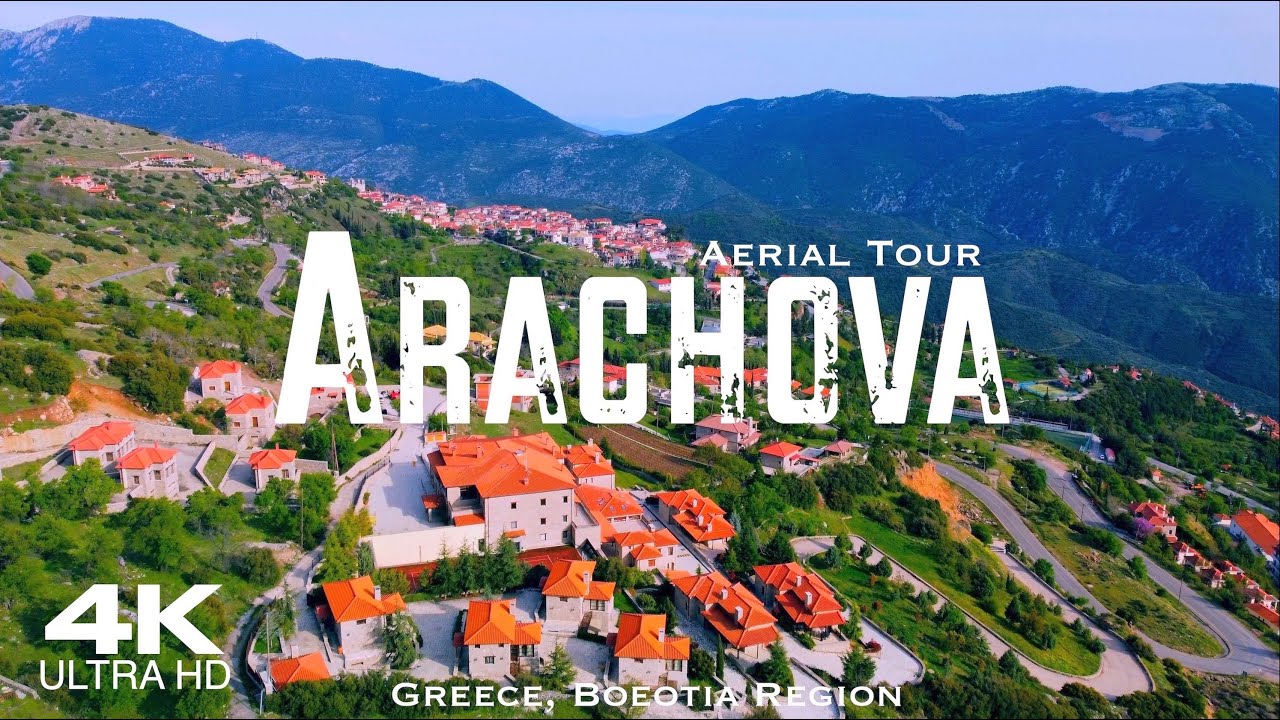 ARACHOVA 🇬🇷 Αράχωβα Drone Aerial 4K | Greece Βοιωτία Ελλάδα