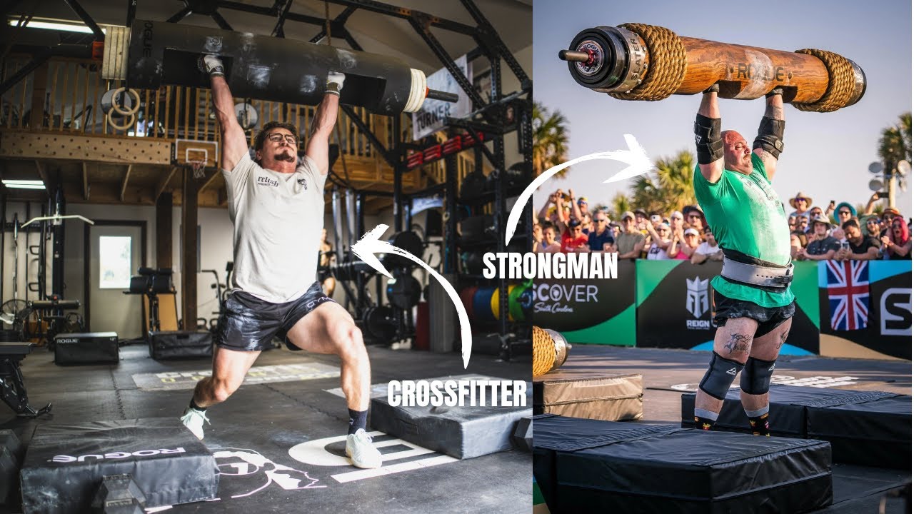 Посмотрите, как я освоил бревно Strongman перед Rogue Invitational