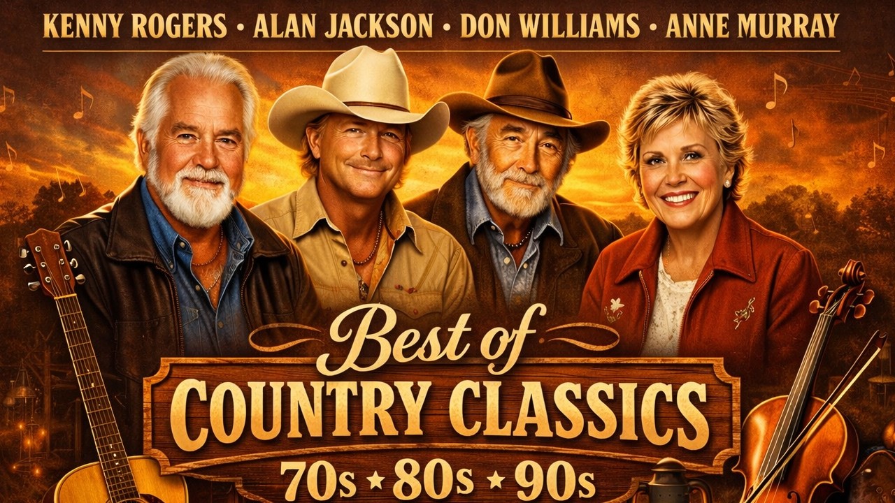Kenny Rogers, Alan Jackson, Don Williams, Anne Murray❤️Best of Country Classics 70s 80s 90s #country