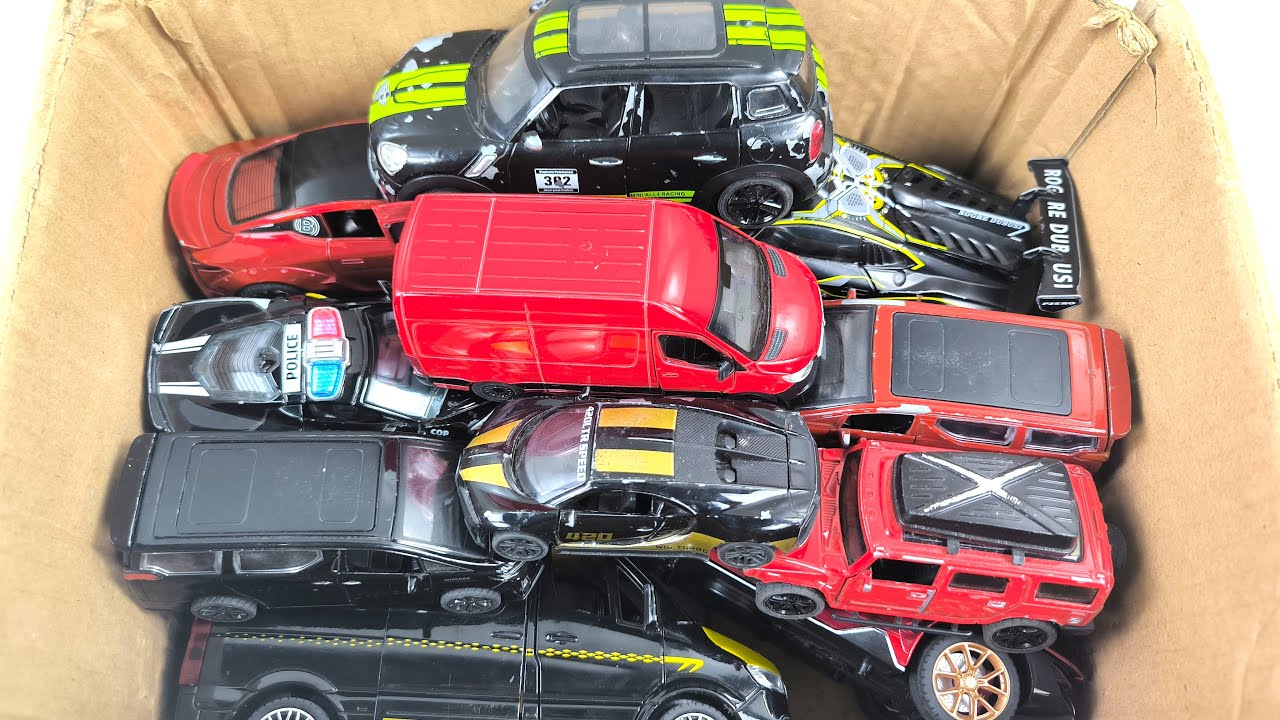 Box Full of Model Cars -Mazda Mx5, Koenigesgg Jesko, Lamborghini Scv12, Byd Yang Wang U8, Toyota Car